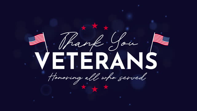 Thank You Veterans. Veterans Day poster. 4k
