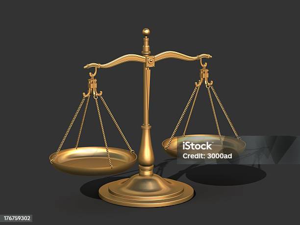 3 D Gold Gleichgewicht Die Waage Der Gerechtigkeit Stockfoto und mehr Bilder von Autorität