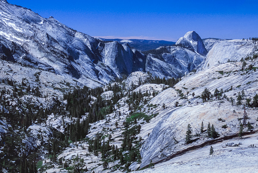 Yosemite CA USA - August 2014: Yosemite National Park Panoramic landscape