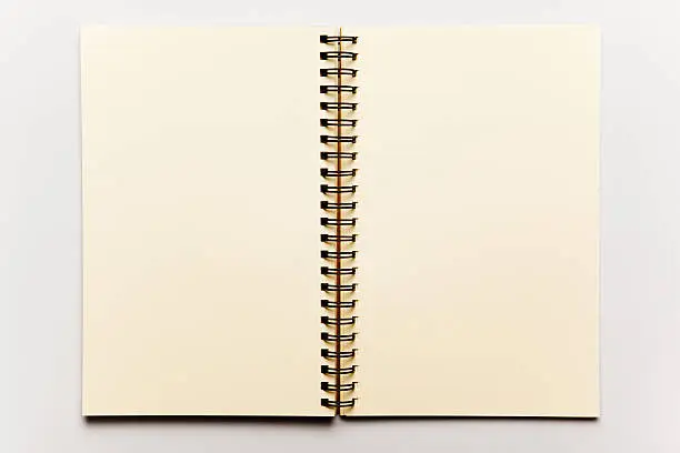 Notebook with empty pages.