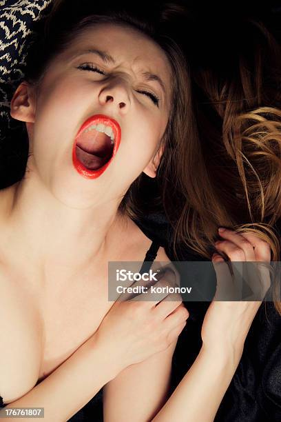 Young Woman Shouting In Ecstasy Stock Photo - Download Image Now - Orgasm, Women, Screaming