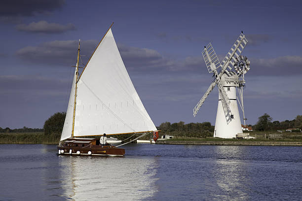 Norfolk Broads Wherry and Thurne Mill