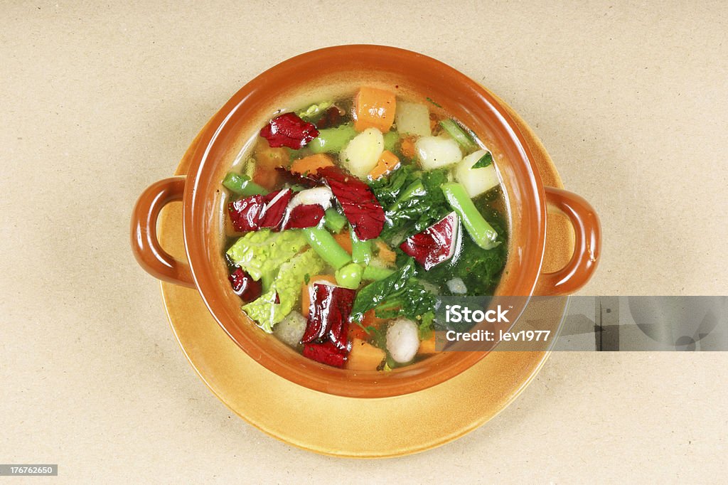 Tigela de Sopa de minestrone - Royalty-free Alimentação Saudável Foto de stock