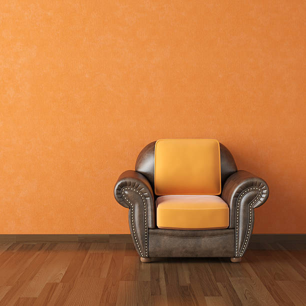 istock A burnt orange interior design and chair 176763575