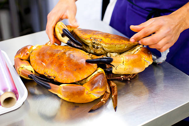 istock Chef preparing the fresh water crabs for dinner service 176764710