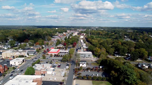 Aerial view of Lincoln County building in Lincolnton, NC