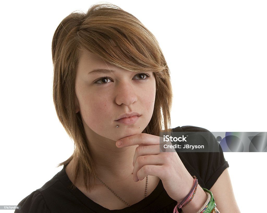 Caucasion девушки, размышления крупным планом фотография - Стоковые фото 14-15 лет роялти-фри