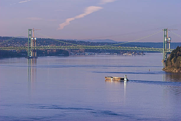 Shipping in Tacoma Narrows stock photo