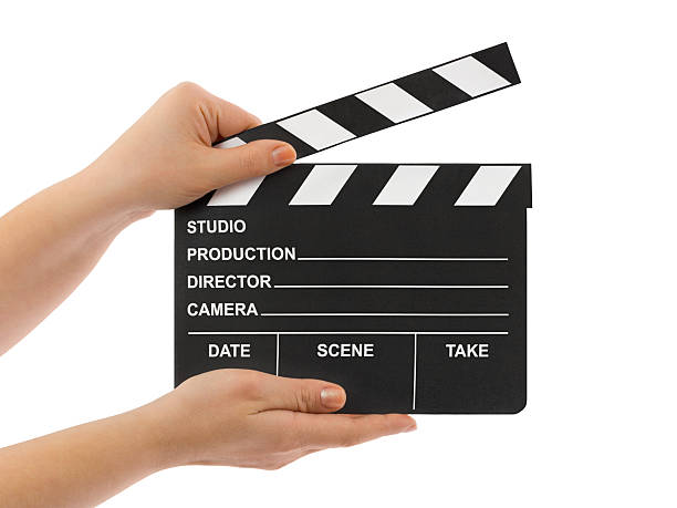 istock Cinema scene and action clapboard being held by two hands 176765723