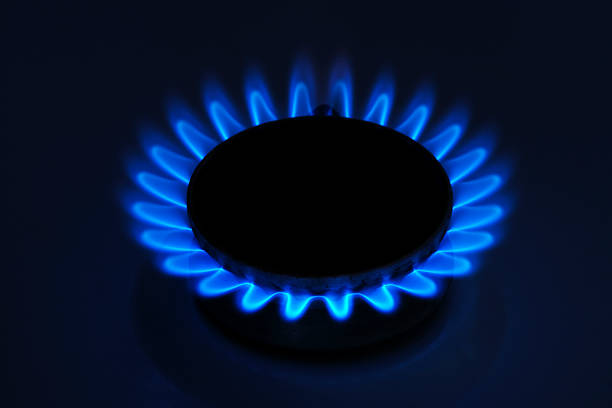 gas burner stock photo