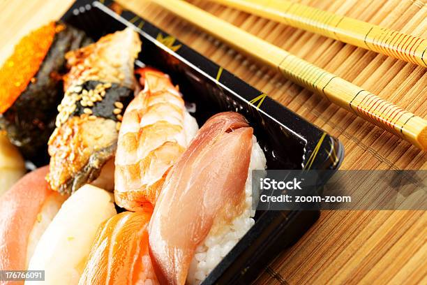 Sushi Stock Photo - Download Image Now - Appetizer, Chopsticks, Close-up