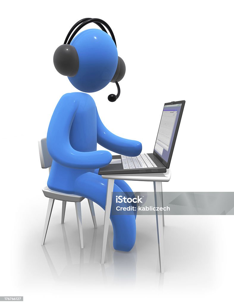 Operator Internet communication or call center operator. Abstract Stock Photo