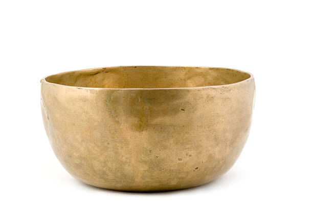 Tibetan singing bowl stock photo