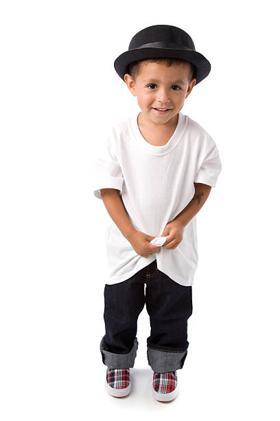 istock Little Hispanic Boy Wearing a Black Derby Hat 176766745