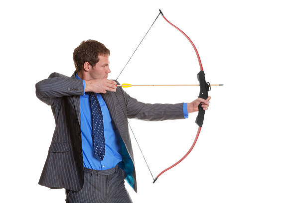 istock Businessman shooting a bow and arrow 176766886