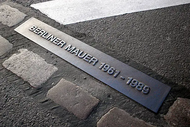 "Place of the Berlin wall until 1989, now part of a street."