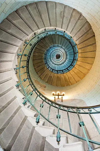 Photo of beautiful lighthouse staircase