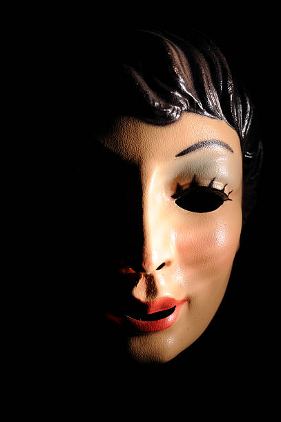 istock Antique Halloween French Mask on Black 176768160