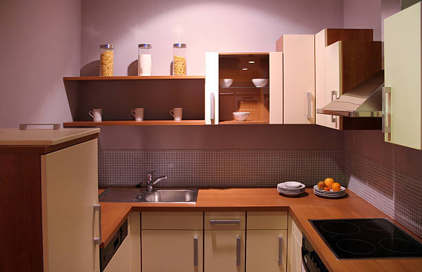 kitchen detail in a modern and new kitchen fume cupboard stock pictures, royalty-free photos & images