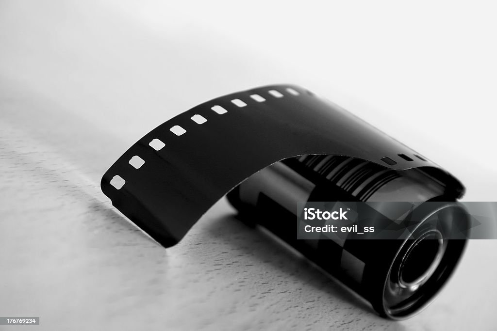roll of film in black and white roll of HD film in black and white 30-34 Years Stock Photo