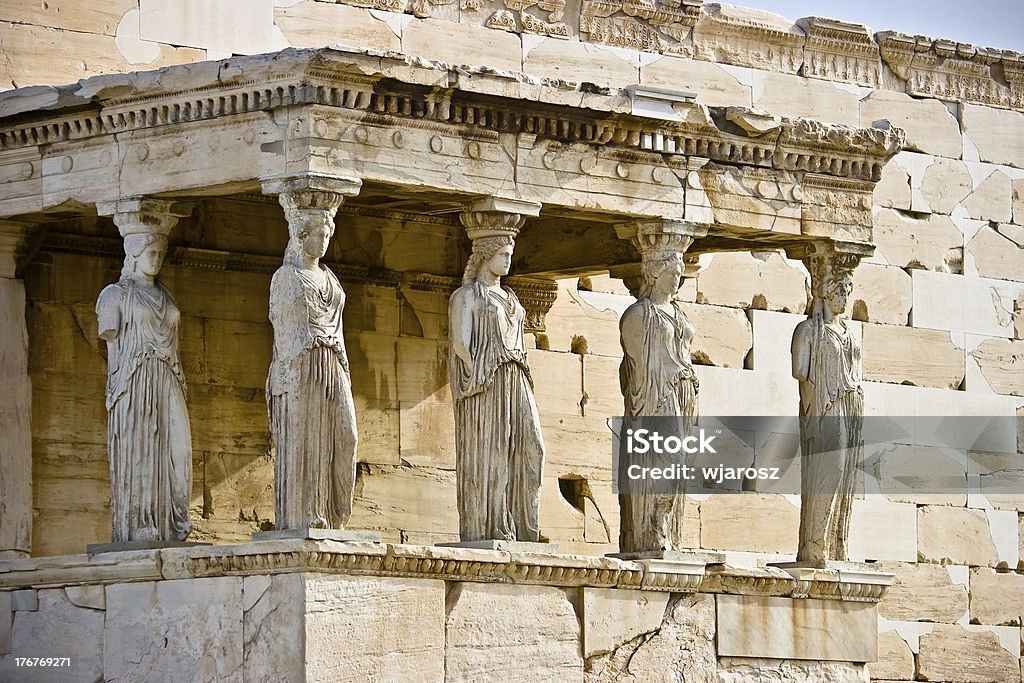 Veranda des Maidens - Lizenzfrei Akropolis - Athen Stock-Foto