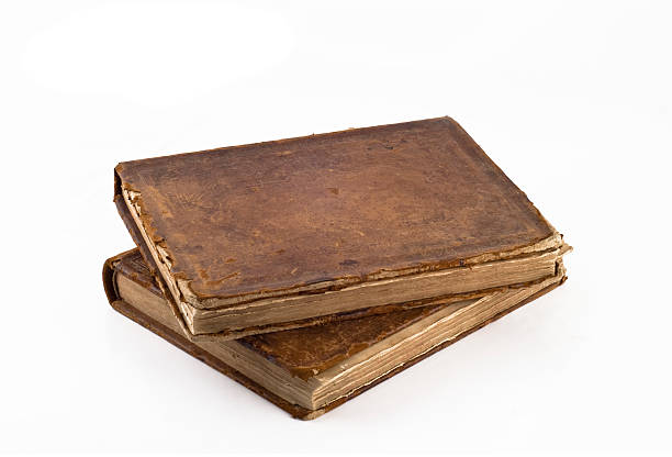 istock Stack of Old frayed books isolated over white 176769289