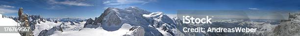 Panorama Bild Von Mont Blanc Französischen Alpen Stockfoto und mehr Bilder von Berg Mont Blanc - Berg Mont Blanc, Aiguille du Midi, Alpen