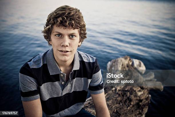 Portrait Of Late Teen Boy Stock Photo - Download Image Now - Beach, Brown Hair, Color Image