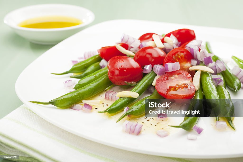 Grüne Bohnen und Tomaten-Salat - Lizenzfrei Bohne Stock-Foto