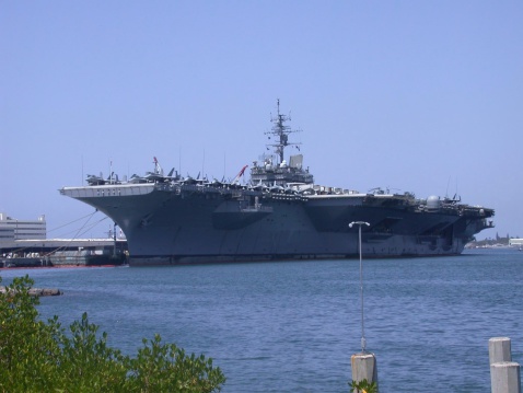 The USS Constellation docked in Pearl Harbor on its way home from Iraq before decommissioning.