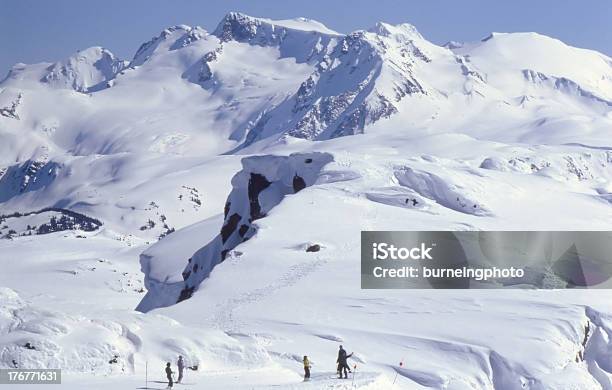 Skiers On Top Of Whistler Stock Photo - Download Image Now - Active Lifestyle, Exercising, Glacier