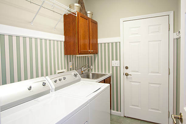 Laundry Room in hues of green