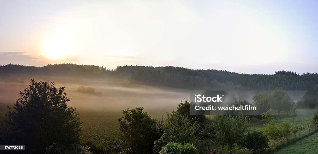 Bavarian Panorama "Germany, Summer morning" Agricultural Field Stock Photo