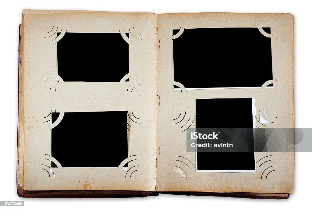 Vintage album fotografico - Foto stock royalty-free di Analogico