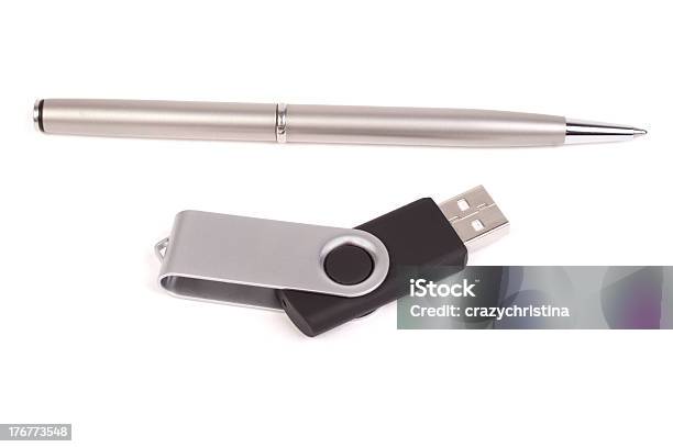 Pen And Usb Storage Device Stock Photo - Download Image Now - Computer, Computer Equipment, Data