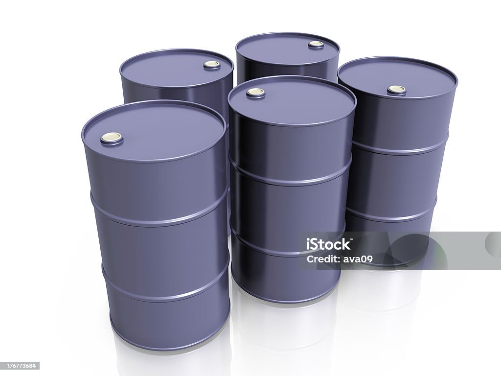 Oil drums Oil drums on white background Barrel Stock Photo