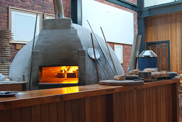 Pizza oven stock photo