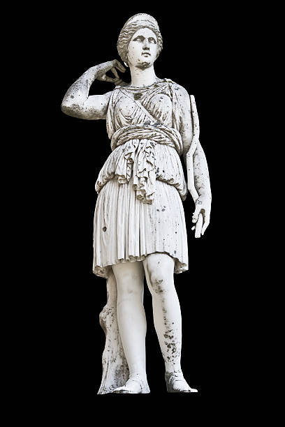istock Statue on black background showing Goddess Athena 176775497