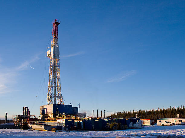 istock View of the drilling rig with beautiful sky 176775842