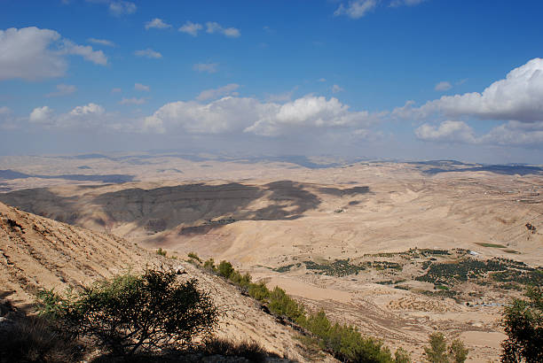 Landscape in Jordan View from Mount Nebo mount nebo jordan stock pictures, royalty-free photos & images