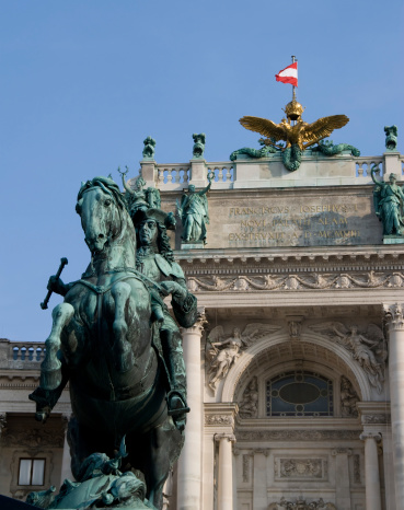 Eugenio statue in front of Imperial Palace on Vienna