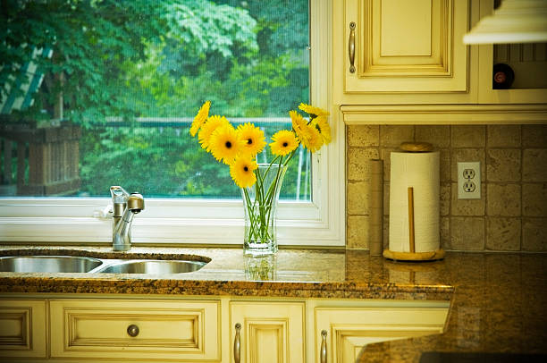 istock Elegant Country Kitchen Window and Sink 176777194