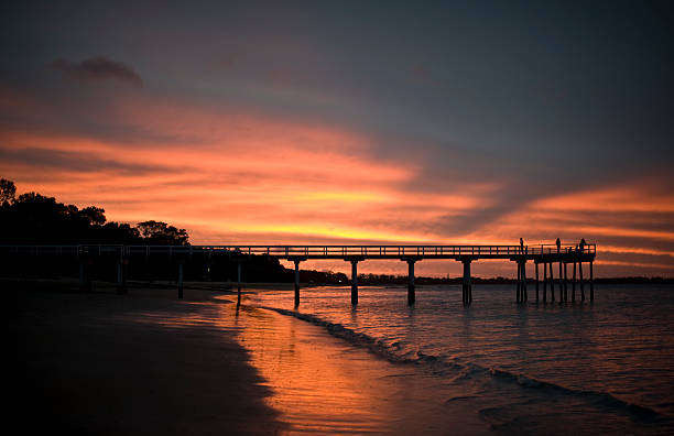 istock Sunset pier silhouette - Hervey Bay, Queensland, Australia 176777459