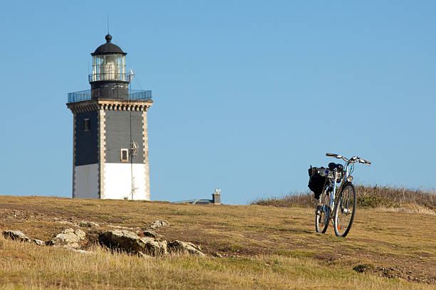 bicycle tourism stock photo