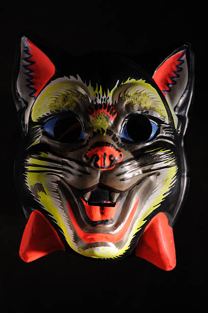 istock Antique Halloween French Mask on Black 176779303