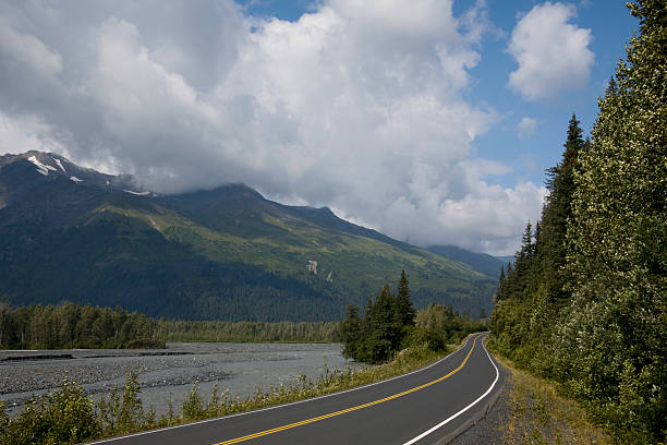 istock Curving road in Alaskan valley 176779382