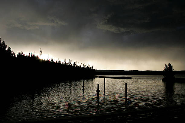 Lake Sunset stock photo