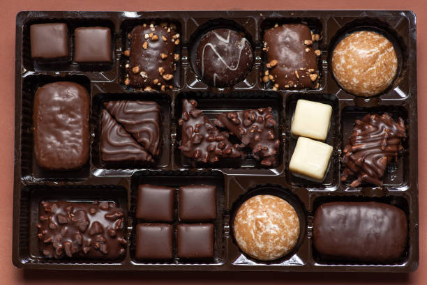 Set of sweets in a box