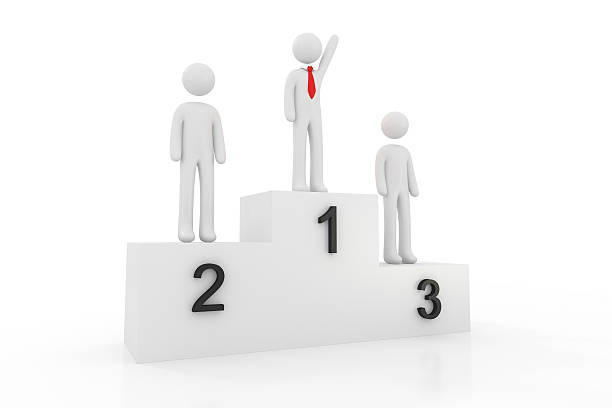 istock 3D Businessman Exults on Podium 176781210