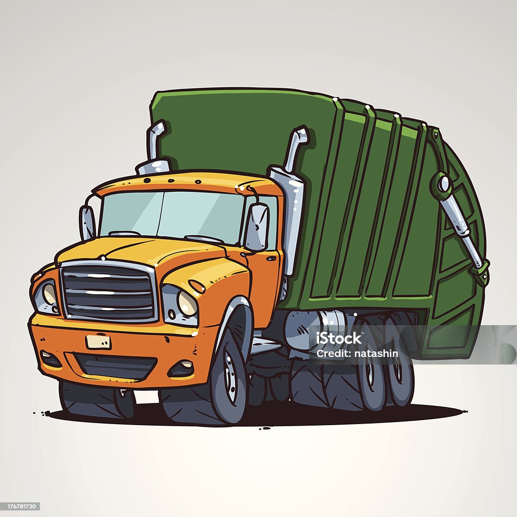 cartoon camion à ordures - clipart vectoriel de Affaires libre de droits